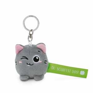 NICI Schlüsselanhänger Katze Du schaffst das! grün 5cm