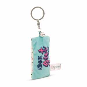 Schlüsselanhänger Mini Plüschkissen Könnte gut werden m Glöckchen 8cm