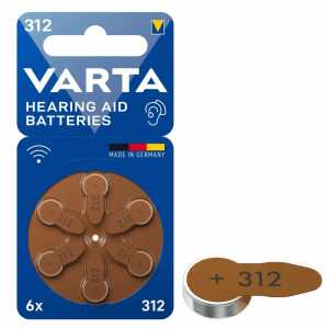 Varta Batterien Hearing Aid 312 6er