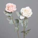 Kunstblume Rose rosé 63cm 2fach sortiert