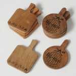 BOLTZE Schneidebrett BBQ 4 Teile 2fach sortiert