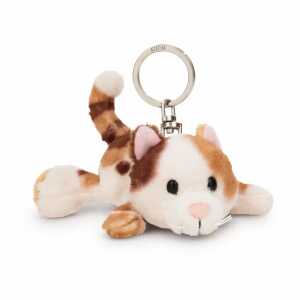 NICI Schlüsselanhänger Glückskatze liegend 10cm