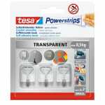 tesa Wandhaken selbstklebend Powerstrips S transparent...