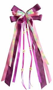 Nestler Schultütenschleife creme/gelb/natur 23x50cm