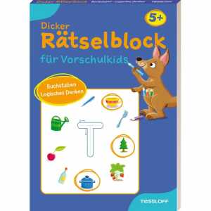 Dicker Rätselblock für Vorschulkids Buchstaben/Logisches Denken