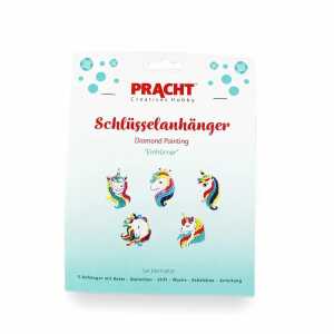 Diamond Painting Schlüsselanhänger Einhörner 5 Stück