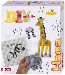 Hama Bügelperlen Geschenkpackung 3-D Safari 2500 Stück