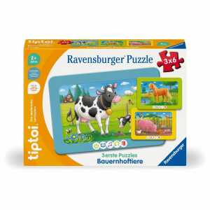 Ravensburger Kinderpuzzle Bauernhoftiere 3x 6 Teile