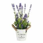 Kunstblume Lavendel im Eimer violett 30x15cm 8720983069437