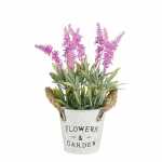 Kunstblume Lavendel im Eimer violett 30x15cm 8720983069444