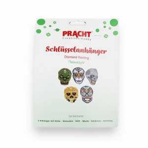 Diamond Painting Schlüsselanhänger Totenköpfe 5 Stück