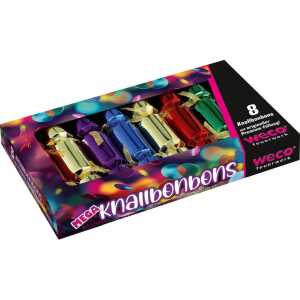 weco feuerwerk Knallbonbons Kat.F1 glänzend mehrfarbig 22cm 8 Stück