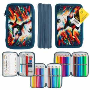 Idena Federmappe Triple Fußball 47 Teile