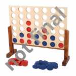 Idena Holzspiel 4 Gewinnt Connect natur/rot/blau 45x56x17cm