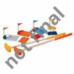 Idena Minigolf Set Holz 12 Teile Color Box
