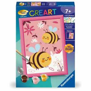 Ravensburger Malen nach Zahlen Set Niedliche Hummeln mit Rahmen