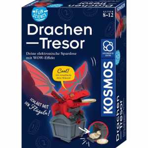 Elektronische Spardose Drachen-Tresor rot/grau