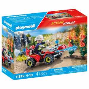 playmobil Action Heroes Feuerwehr Quad löscht Heckenbrand