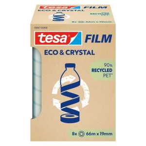 tesa Klebeband Eco & Crystal 66mx19mm 8 Rollen