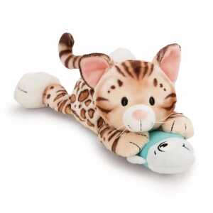 NICI Kuscheltier Katze Bengal & Fisch 30cm