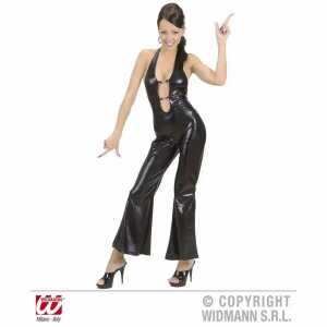 WIDMANN Erwachsenenkostüm Studio 54 Disko Overall schwarz Größe L