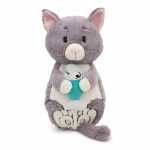 NICI Kuscheltier Katze & Fisch grau 20cm