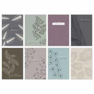 Trauerkarten dunkel 100 Stück 8fach sortiert