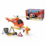 Hubschrauber Feuerwehrmann Sam Wallaby mit Figur rot 15cm