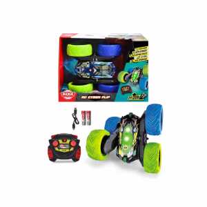 Dickie TOYS Ferngesteuertes AutoCyber Flip 1:18 schwarz/blau/grün 22cm