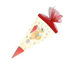 Nestler Schultüte Tüllv. 35 cm rund Schulfuchs M&MsPanda