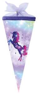 Nestler Schultüte Tüllv. 22 cm rund Galaxy Unicorn