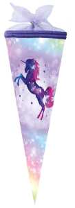 Nestler Schultüte Tüllv. 35 cm rund Galaxy Unicorn
