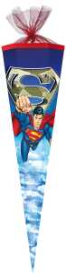 Nestler Schultüte Tüllv. 85 cm 6-eckig Superman WarnerB