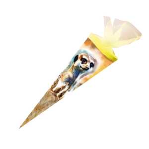 Nestler Schultüte Tüllv. 50 cm rund Erdmännchen