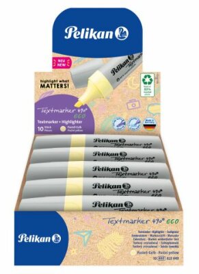 Pelikan Textmarker 490 eco Pastell-Gelb 10 Stück in Faltschachtel