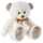 Heunec Bär PEARLIE Creamie mit Rosé-Schleife mittel Größe 23 cm