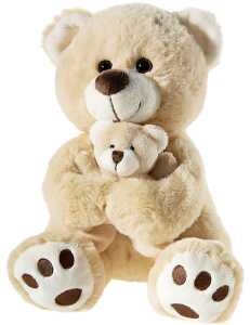 Heunec Bär beige mit Baby Größe 25 cm