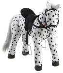 Heunec PFERD stehend schwarz/weiß getupft mit Sound...