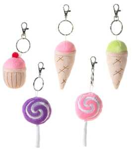 Heunec SORTIMENT Lolli, Eiscreme und Cupcake Keyring Größe 7 cm