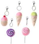 Heunec SORTIMENT Lolli, Eiscreme und Cupcake Keyring...