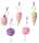 Heunec SORTIMENT Lolli, Eiscreme und Cupcake Keyring Größe 7 cm