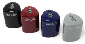 Doppeldosenspitzer in Dreikantform,farblich sortiert, Metallklinge