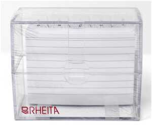 Rheita Karteikasten DIN A7,mit Register A-Z und 100 Karteikarten,