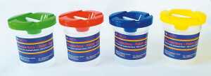 Pinselbecher aus Kunststoff farblich sortiert, für ca. 250 ml