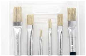 Borstenpinsel-Set 6-teilig Größen 2-4-6-8-10-12,schwarz,