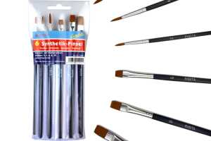 Synthetikpinsel-Set 6-teilig Größe 2-4-6 in flach, Größe 6-8-10