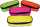 Faulenzerbox oval, neon-farben, leer, farblich sortiert, abwaschbares