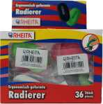 Rheita ergonomische Radierer, PVC-frei, farblich sortiert