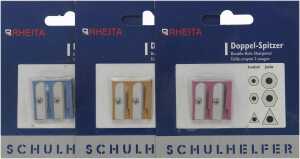 Doppeldosenspitzer, farblich sortiert, Metallklinge,