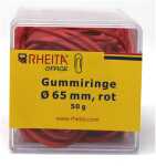 Rheita Gummiringe, rot, 65 mm Durchmesser, 50 g in...